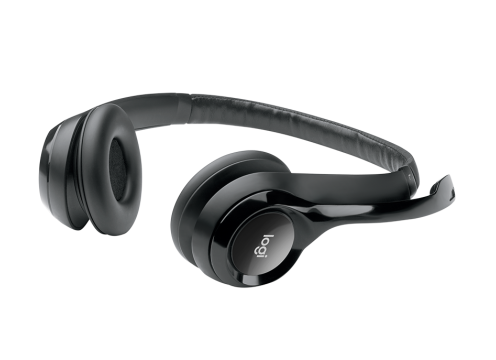 אוזניות קשת חוטיות Logitech H390 USB 2.0 צבע שחור