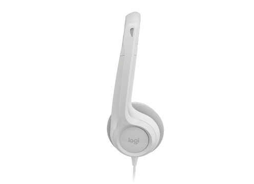 אוזניות מחשב עם מיקרופון מובנה בצבע לבן Logitech H390 USB