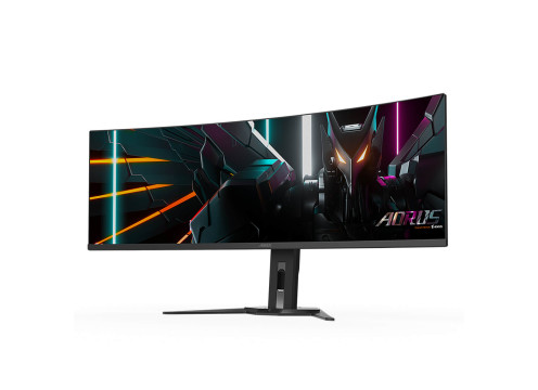 מסך גיימינג קעור Gigabyte AORUS 49" DQHD OLED 144Hz 0.03ms 1800R