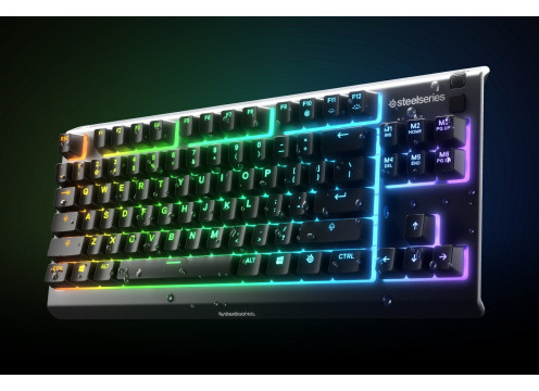 מקלדת גיימינג SteelSeries Apex 3 TKL US LED אנגלית בלבד