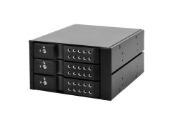 iStarUSA Hot Swap Cage 5.25"x2 to 3.5"x3 SAS/SATA 6.0 Black