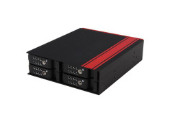 iStarUSA 5.25" to 4x 2.5" SATA SAS 6 Gbps HDD SSD Hot-swap Rack