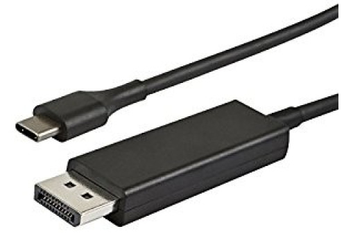 כבל USB-C זכר ל DP זכר באורך 1.8 מטר תומך 4K@60HZ