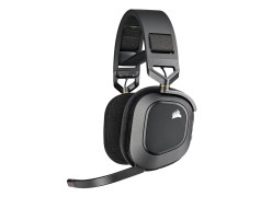 אוזניות קשת אלחוטיות לגיימינג Corsair HS80 RGB WIRELESS Premium צבע שחור