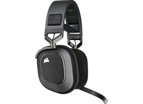 Corsair HS80 RGB Wireless Premium Gaming Headset with Spatial Audio — Carbon