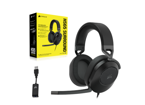 Corsair HS65 SURROUND Wired Gaming Headset - Carbon