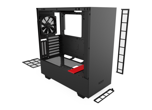 NZXT H510i Matte Black/Red