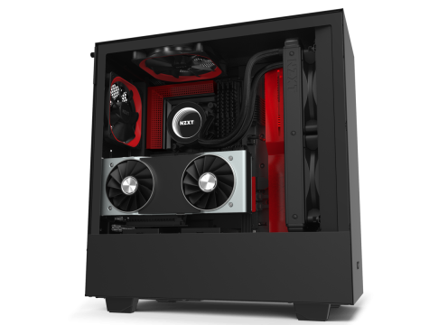 NZXT H510i Matte Black/Red