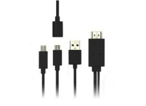 כבל MHL אוניברסלי מ-MICRO USB ל-HDMI זכר, ל-Galaxy S2 / S3 / S4 / NOTE2 / NOTE3, אורך 1.8 מטר