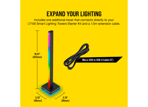 Corsair iCUE LT100 Smart Lighting Tower Expansion Kit