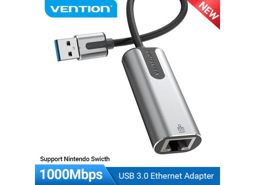 Vention USB-A to LAN 0.15M Gigabit Ethernet Adapter