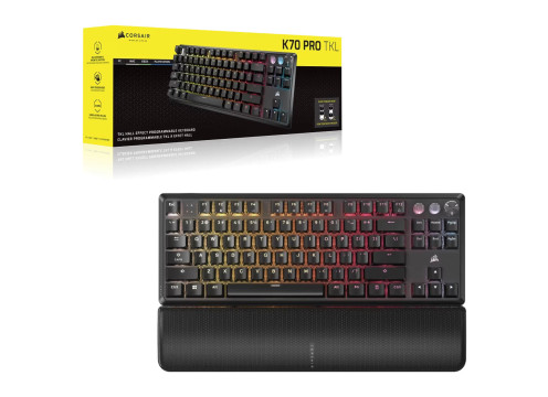 מקלדת גיימינג מכאנית Corsair K70 PRO TKL High-Performance Hall Effect עברית/אנגלית