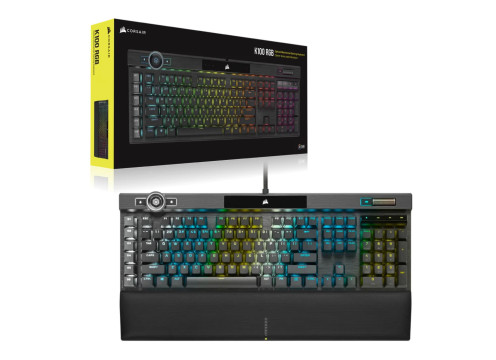מקלדת גיימינג מכאנית אופטית (אנגלית בלבד) Corsair K100 RGB OPX RGB