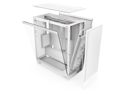 מארז מחשב NZXT H7 Flow RGB Mid-Tower ATX White
