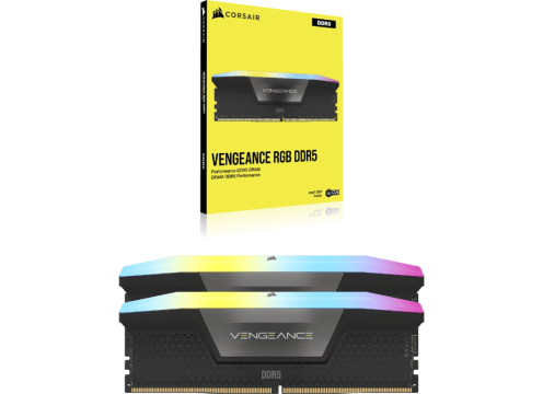 Corsair DDR5 64G (2x32G) 6000 CL40 Vengeance RGB Black