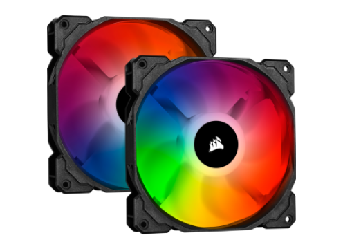 Corsair CUE SP140 RGB PRO Performance 140mm Dual Fan Kit with Lighting Node CORE