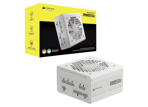 ספק כוח Corsair RM850e 850W ATX 3.1 Gold Fully Modular White