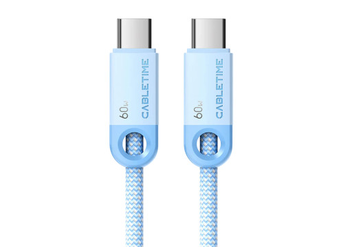 CABLETIME USB-C 60W Charging Cable 1m - Blue