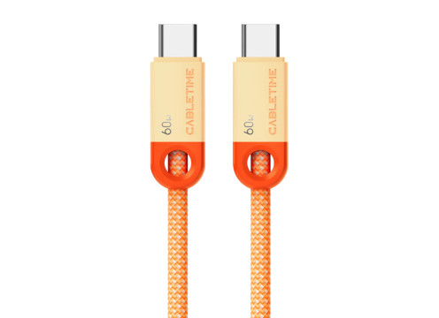 CABLETIME USB-C 60W Charging Cable 1m - Orange