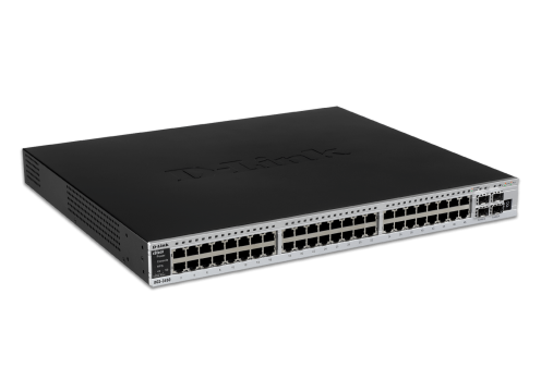 Switch 48-port Gigabit 4 x SFP/Giga ports + 2 x 10GE Stack/uplink ports, L2/L3 managed