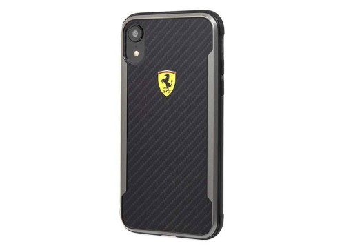 CG Mobile כיסוי קרבון (פחמן) מגומי רך לאייפון XR פרארי רשמי