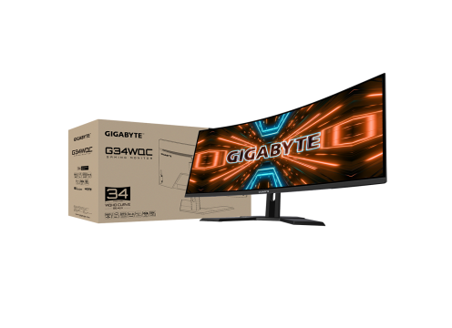 מסך גיימינג קעור Gigabyte G34WQC 34" WQHD 144Hz 1ms