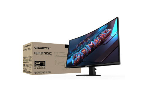 מסך מחשב קעור לגיימינג Gigabyte 27" GS27QC VA QHD 170Hz 1ms 1500R