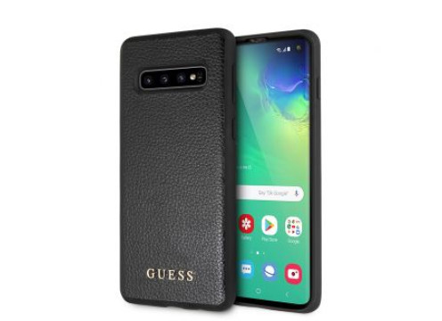 CG Mobile כיסוי קשיח מעור לגלקסי S10+ בצבע שחור GUESS רשמי