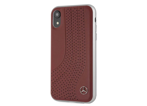 CG Mobile כיסוי קשיח מעור אמיתי לאייפון XR בצבע אדום מרצדס רשמי