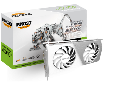 Inno3D GeForce RTX 4060Ti (DLSS 3) 8GB TWIN X2 OC White