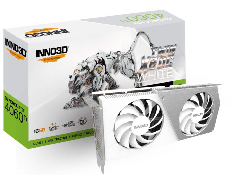 Inno3D RTX 4060 Ti (DLSS 3) 16GB TWIN X2 OC White