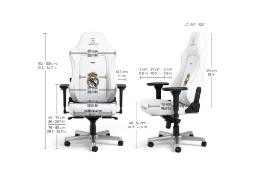 Noblechairs HERO Gaming Chair Real Madrid Edition