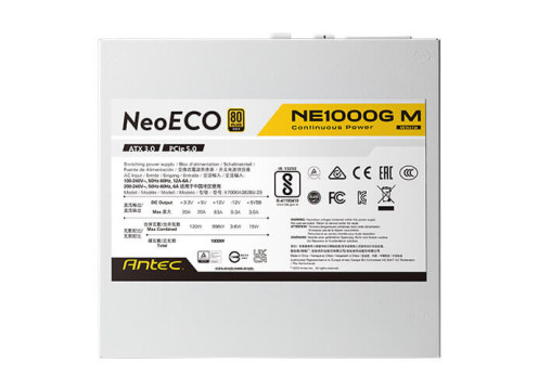 ANTEC PSU 1000W NE1000G M (ATX 3.0) NeoECO Gold White