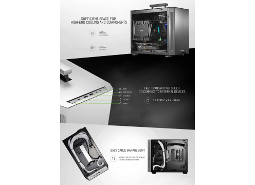 מארז מחשב Lian-Li PC-TU150 Black Solid