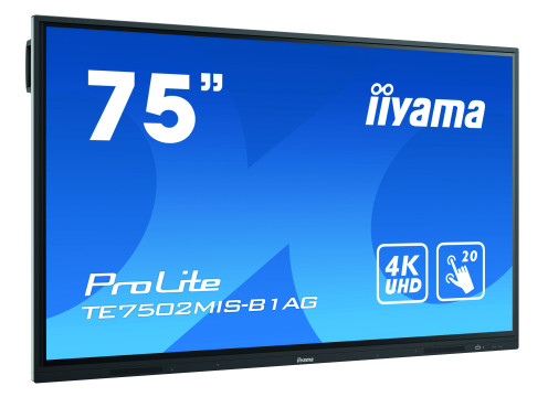 מסך מגע אינטראקטיבי בגודל 75 אינצ' IIYAMA 75" ProLite VA 20pt Touch 4K Interactive