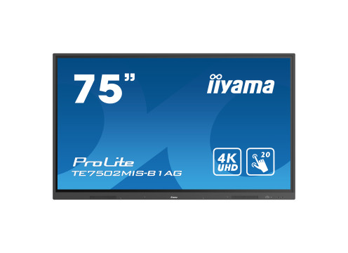 מסך מגע אינטראקטיבי IIYAMA 75" ProLite VA 4K infrared 20pt Touch