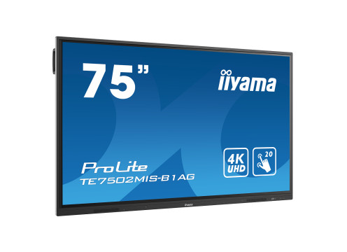 מסך מגע אינטראקטיבי IIYAMA 75" ProLite VA 4K infrared 20pt Touch