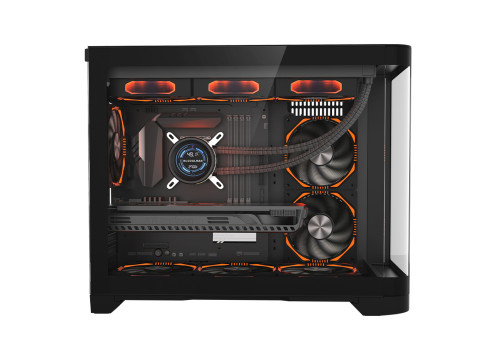1StPlayer UV6 I 3xARGB Fans with HUB+Remote | Black Case