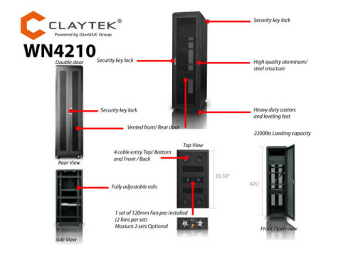 42U Rackmount Server Cabinet 1000mm Depth